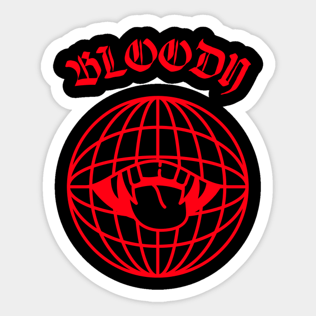 Bloody Sticker by Vintage Oldschool Apparel 